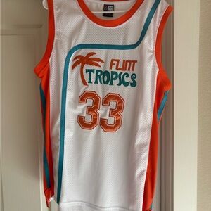 Flint Tropics Men's Basketball Jersey - White and Orange